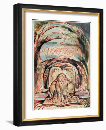 The First Book of Urizen, Title Page, Showing Urizen-William Blake-Framed Giclee Print