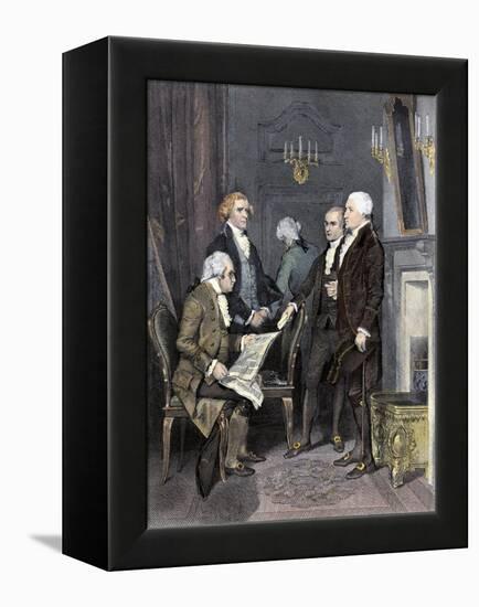 The First Cabinet under President Washington - Knox, Jefferson, Hamilton, and Randolph-null-Framed Premier Image Canvas