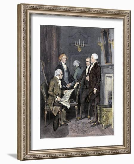 The First Cabinet under President Washington - Knox, Jefferson, Hamilton, and Randolph-null-Framed Giclee Print