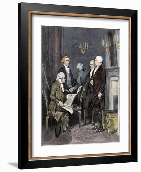 The First Cabinet under President Washington - Knox, Jefferson, Hamilton, and Randolph-null-Framed Giclee Print