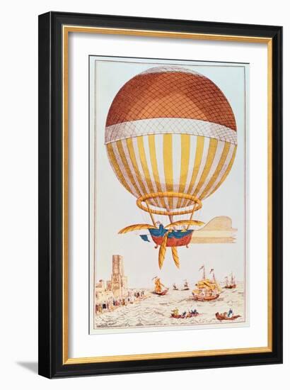 The First Channel Crossing by Air of Jean Pierre Francois Blanchard-null-Framed Giclee Print