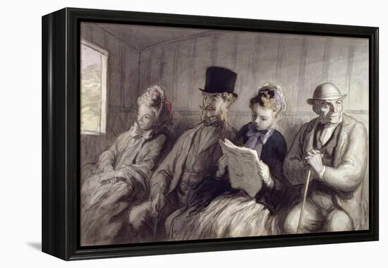 The First Class Carriage, 1864-Honore Daumier-Framed Premier Image Canvas