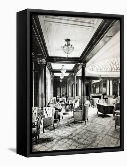 The First Class Lounge of the Ocean Liner 'Mauretania', c.1906-null-Framed Premier Image Canvas