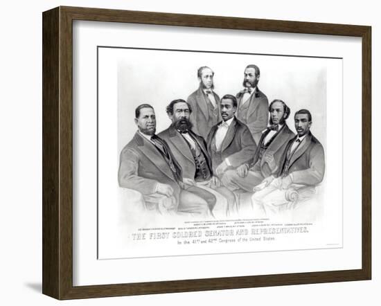 The First Colored Senator and Representatives, in the 41st and 42nd Congress of the United States-null-Framed Giclee Print