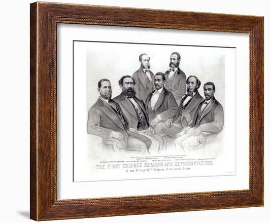 The First Colored Senator and Representatives, in the 41st and 42nd Congress of the United States-null-Framed Giclee Print