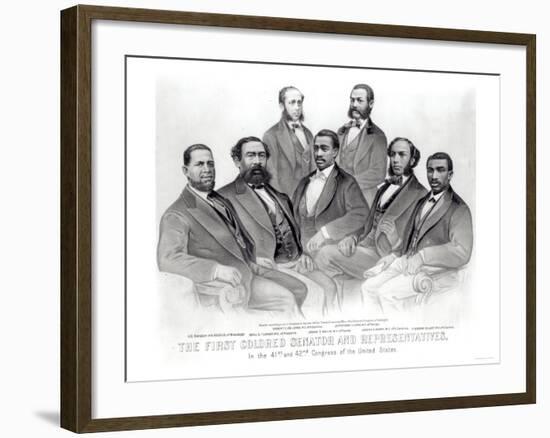 The First Colored Senator and Representatives, in the 41st and 42nd Congress of the United States-null-Framed Giclee Print