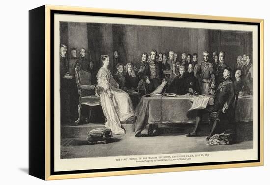 The First Council of Her Majesty the Queen, Kensington Palace, 20 June 1837-Sir David Wilkie-Framed Premier Image Canvas