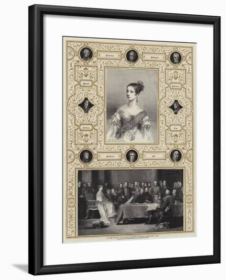 The First Council of Her Majesty the Queen, Kensington Palace, 20 June 1837-Richard James Lane-Framed Giclee Print