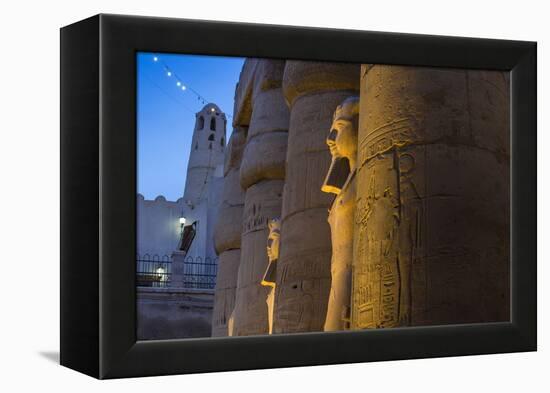 The First Court, Luxor Temple, UNESCO World Heritage Site, Luxor, Egypt, North Africa, Africa-Jane Sweeney-Framed Premier Image Canvas