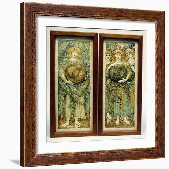 The First Day of Creation and the Third Day of Creation-Edward Burne-Jones-Framed Giclee Print