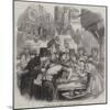 The First Day of Oysters, a London Street Scene-null-Mounted Giclee Print