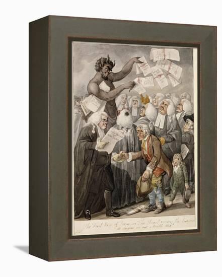 The First Day of Term - or the Devil Among Lawyers-Robert Dighton-Framed Premier Image Canvas