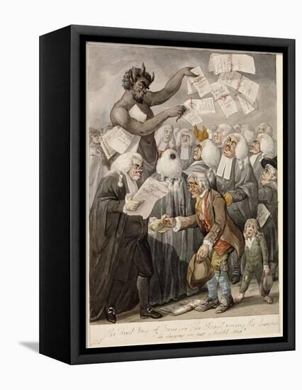 The First Day of Term - or the Devil Among Lawyers-Robert Dighton-Framed Premier Image Canvas