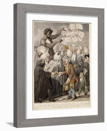 The First Day of Term - or the Devil Among Lawyers-Robert Dighton-Framed Giclee Print