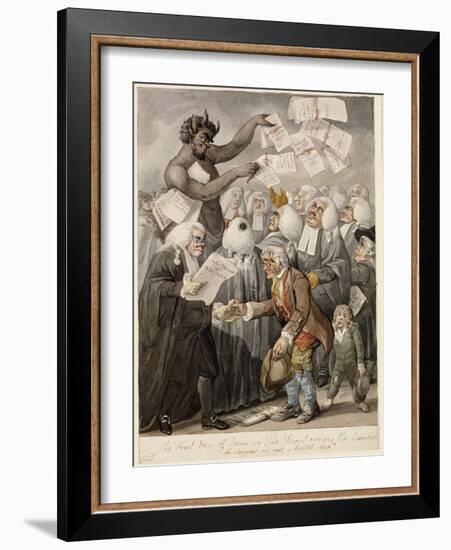 The First Day of Term - or the Devil Among Lawyers-Robert Dighton-Framed Giclee Print