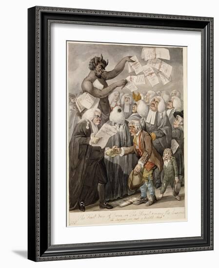 The First Day of Term - or the Devil Among Lawyers-Robert Dighton-Framed Giclee Print