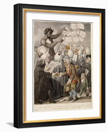 The First Day of Term - or the Devil Among Lawyers-Robert Dighton-Framed Giclee Print