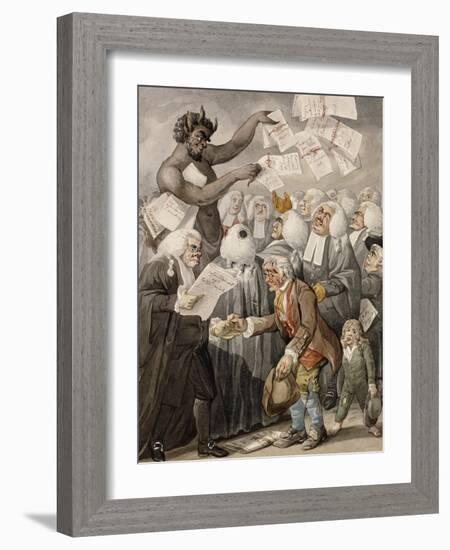 The First Day of Term, or the Devil Among Lawyers-Robert Dighton-Framed Giclee Print