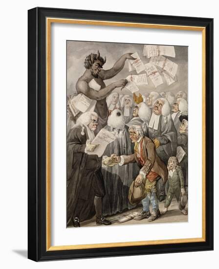 The First Day of Term, or the Devil Among Lawyers-Robert Dighton-Framed Giclee Print