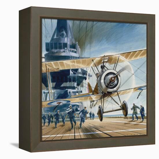 The First Deck Landing-Wilf Hardy-Framed Premier Image Canvas
