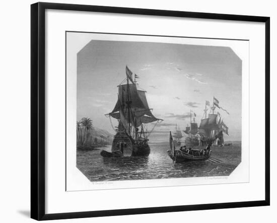 The First Dutch Ship in East Indies, 1596-Van Kesteren-Framed Giclee Print