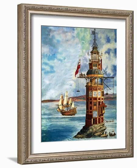 The First Eddystone Lighthouse-Peter Jackson-Framed Giclee Print