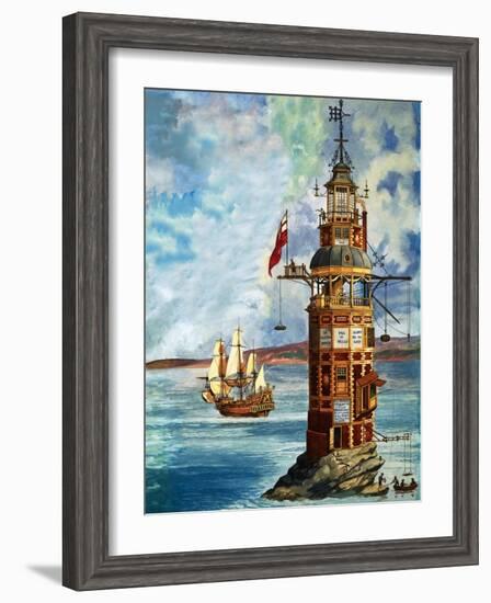 The First Eddystone Lighthouse-Peter Jackson-Framed Giclee Print