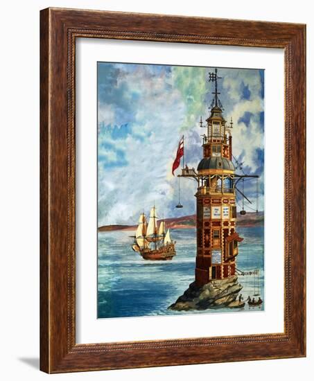 The First Eddystone Lighthouse-Peter Jackson-Framed Giclee Print