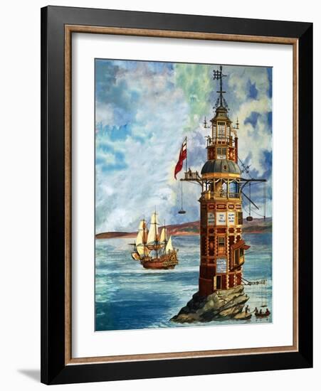 The First Eddystone Lighthouse-Peter Jackson-Framed Giclee Print