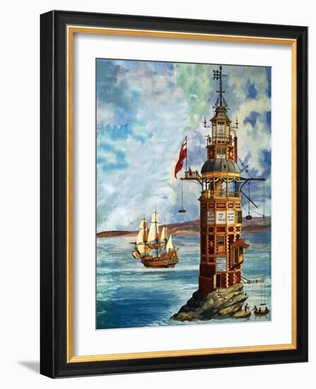 The First Eddystone Lighthouse-Peter Jackson-Framed Giclee Print