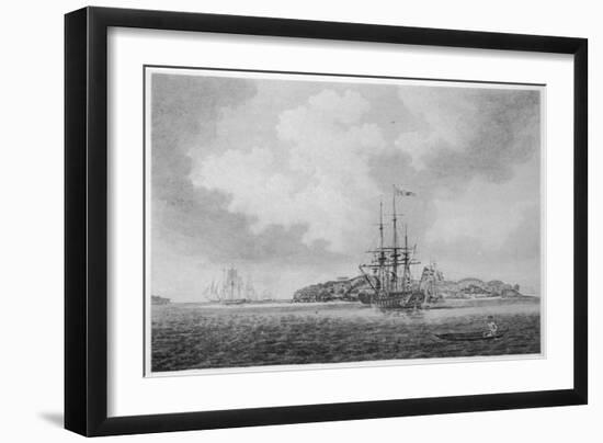 The First English Fleet Sails into Botany Bay-R. Clevely-Framed Art Print