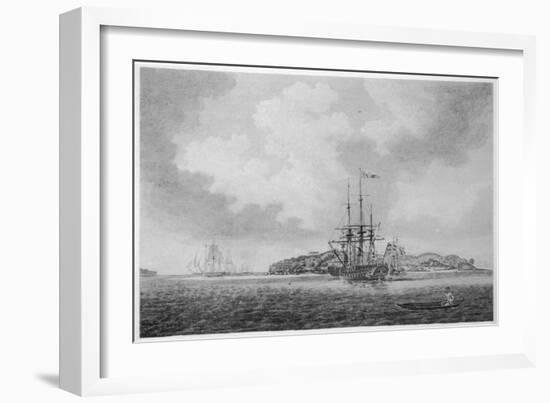 The First English Fleet Sails into Botany Bay-R. Clevely-Framed Art Print