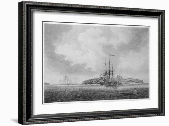 The First English Fleet Sails into Botany Bay-R. Clevely-Framed Art Print