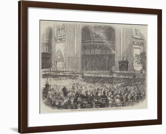 The First Evening Service at St Paul's Cathedral, on Sunday, 28 November-null-Framed Giclee Print