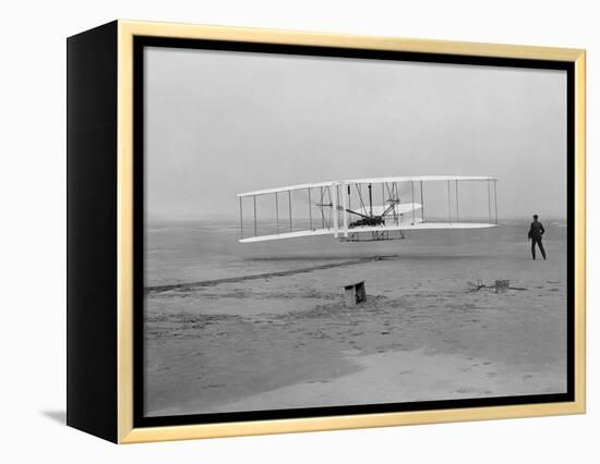 The First Flight of the Wright Flyer in 1903-Stocktrek Images-Framed Premier Image Canvas