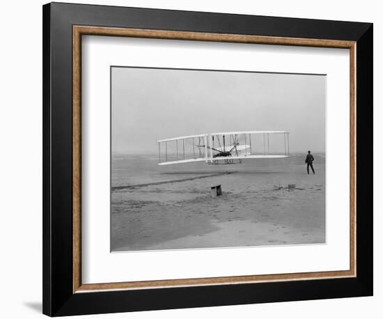 The First Flight of the Wright Flyer in 1903-Stocktrek Images-Framed Photographic Print