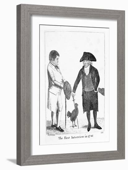 The First Interview in 1786' Between Deacon Brodie and George Smith, 1788-John Kay-Framed Giclee Print