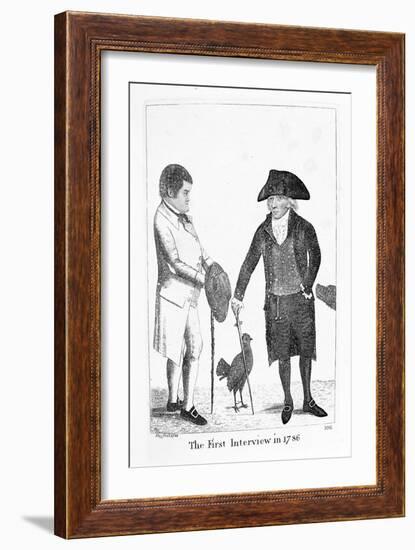 The First Interview in 1786' Between Deacon Brodie and George Smith, 1788-John Kay-Framed Giclee Print