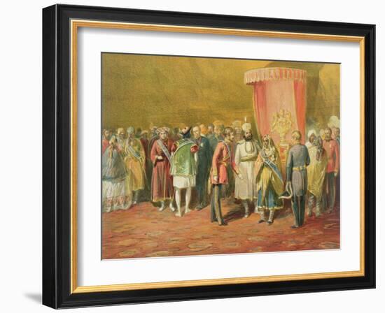 The First Investiture of the Star of India, 1863-William Simpson-Framed Giclee Print