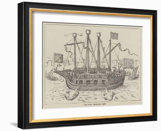 The First Ironclad, 1585-null-Framed Giclee Print