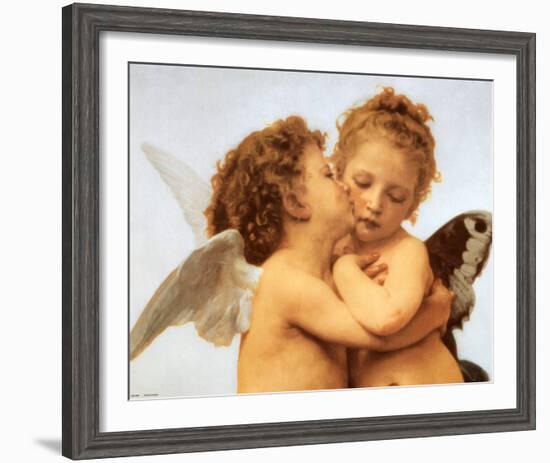 The First Kiss, c.1873 (detail)-William Adolphe Bouguereau-Framed Art Print