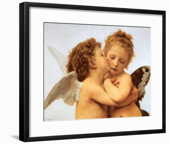 The First Kiss, c.1873 (detail)-William Adolphe Bouguereau-Framed Art Print