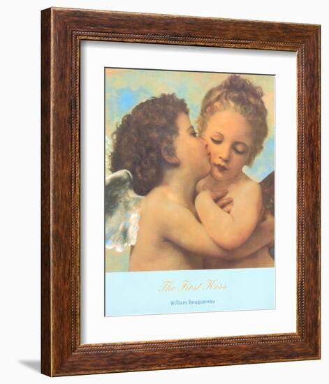 The First Kiss, c.1873 (detail)-William Adolphe Bouguereau-Framed Art Print