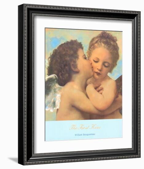 The First Kiss, c.1873 (detail)-William Adolphe Bouguereau-Framed Art Print