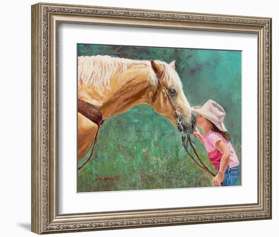 The First Kiss-June Dudley-Framed Art Print