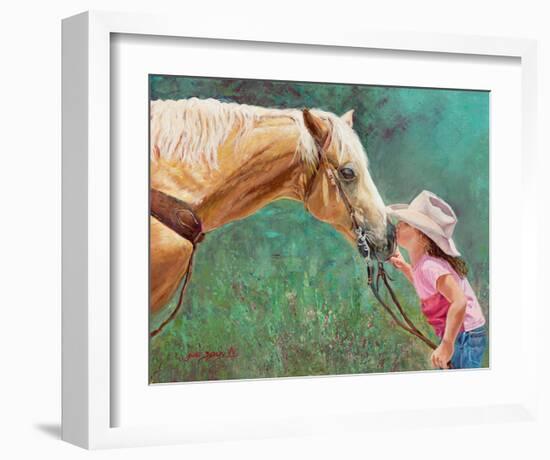 The First Kiss-June Dudley-Framed Art Print