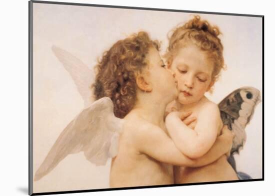 The First Kiss-William Adolphe Bouguereau-Mounted Art Print