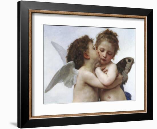 The First Kiss-William Adolphe Bouguereau-Framed Art Print