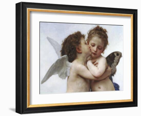 The First Kiss-William Adolphe Bouguereau-Framed Art Print