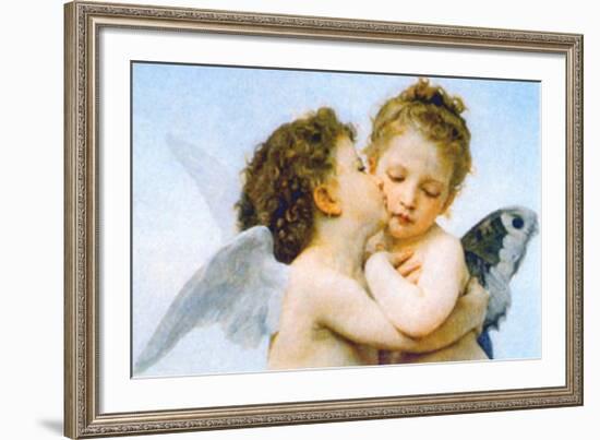 The First Kiss-William Adolphe Bouguereau-Framed Art Print